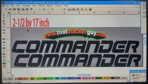 2 pc stickers 17 inch for CAN AM COMMANDER brp turbo 1000 800 max decals utv - Picture 1 of 16
