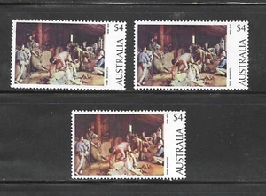 Pintura Australia 1974 $4, Scott 576 MNH x 3 - Imagen 1 de 1