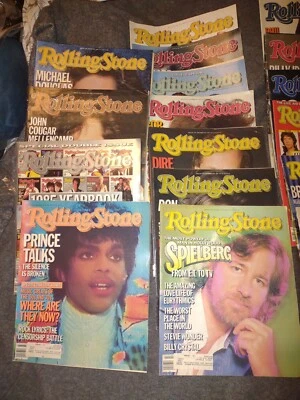 23 rolling Stones Magazine 80S VTG Tina Turner U2 Mcm Nostalgia R&B Rock Hollywo - Image 1 of 4