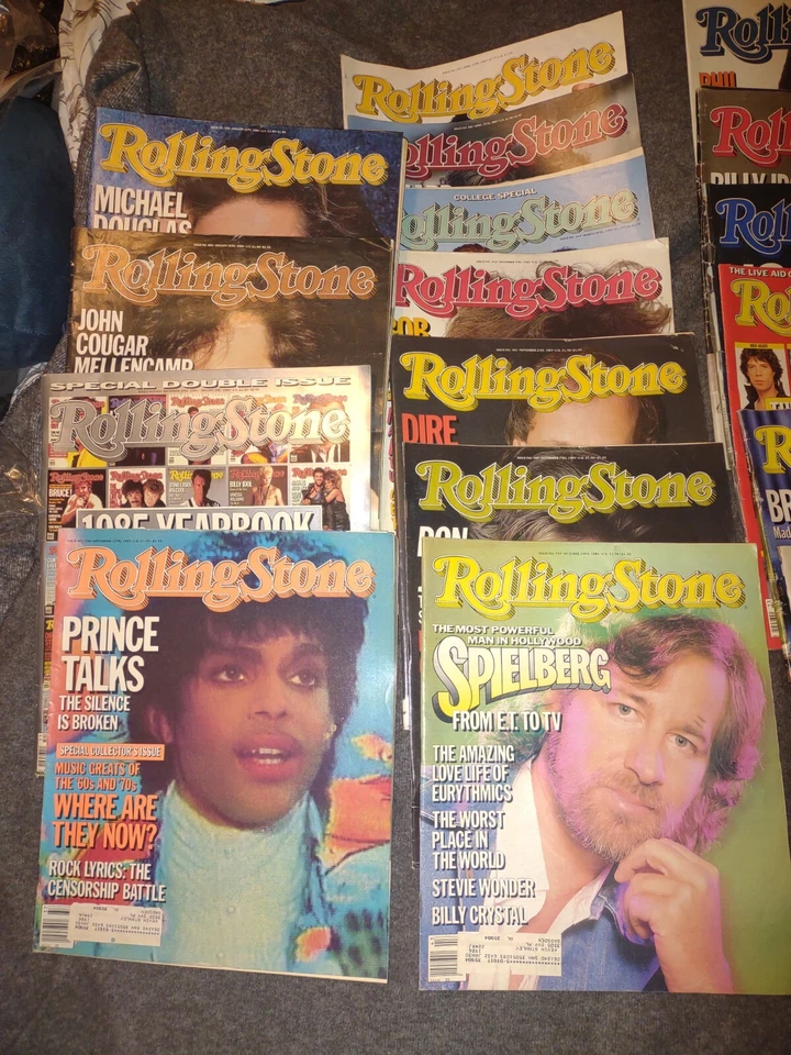 23 rolling Stones Magazine 80S VTG Tina Turner U2 Mcm Nostalgia R&B Rock Hollywo - Image 1 of 4