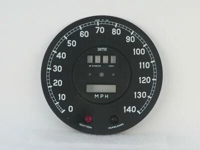 Speedometer Dial Face Plate 140MPH Smiths Brand Fits Jaguar 420G SN6326/43-FP - Image 1 of 3