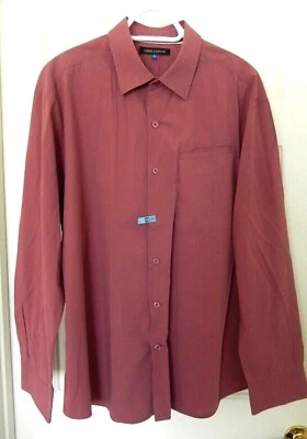 Vince Camuto Breathable Cotton Button Down Shirt-XL, plum Foto 1 de 4