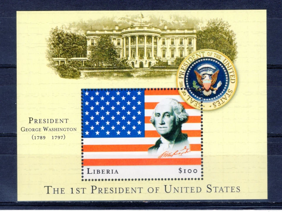 LIBERIA  GEORGE WASHINGTON PRESIDENT   M1928 - Image 1 of 1