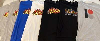 Lot Of 7 World Industries T Shirts Blind Plan B Skateboards Devil Man Old School - Image 1 of 4