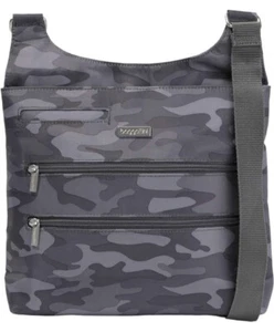 Baggallini Women's Bucket Bagg MM Crossbody Bag Dark Gray Camo MHW261B1027 NWT - Picture 1 of 2