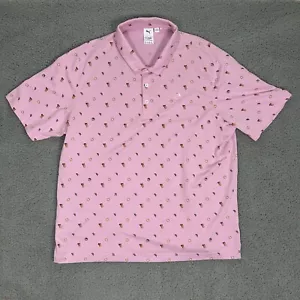 Polo Puma Arnold Palmer Cloudspun Contender uomo XXL rosa limoni tè freddo - Foto 1 di 5