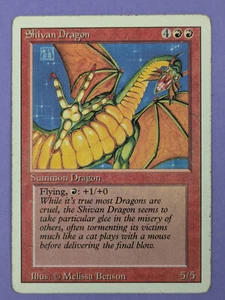 MTG Magic The Gathering: Revised Edition (3ED): Shivan Dragon #5/5 Rare - MP - Picture 1 of 2