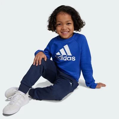 ADIDAS TUTA LKBOS JOG FL BAMBINO KIDS IV7436 BLU DA 4/5 ANNI A 7/8 ANNI - Immagine 1 di 4