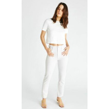 ETICA Finn Straight JEAN White Dawn WOMENS SIZE 25 X 28 NEW