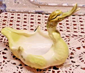 MCM Vintage Rumpf Keramik Keramik grün Schwan Aschenbecher Ente Schmuck Schale Figur - Bild 1 von 5