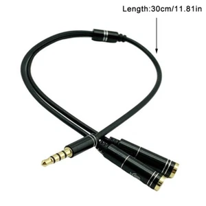 3.5mm Audio Splitter Cable For Computer Laptop Jack 3.5 Mm 1 Male To 2 Female _t - Afbeelding 1 van 16