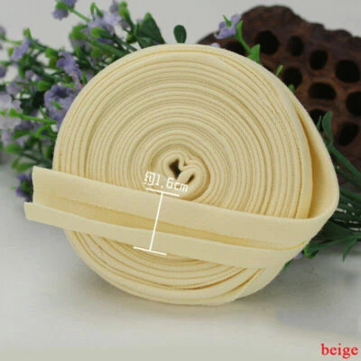 5M Cotton Elastic Bias Binding Ribbon Strap Sewing Crafts Webbing Trimmings - Image 1 of 4