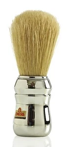 Omega 48 10048 Boar Bristle Shaving Brush - Silver Professional - Picture 1 of 1