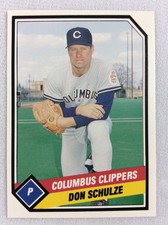 1989 Columbus Clippers-TCMA Minor League Baseball Card-Don Schulze