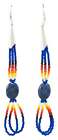 Navajo Native American Seed Bead and Lapis Earrings by Charlotte Begay SKU231188