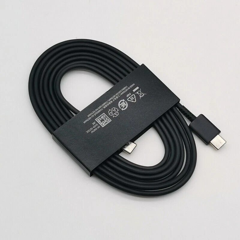Samsung EP-DW767JBE 6ft Dual USB-C Super Fast Charging Cable - Black