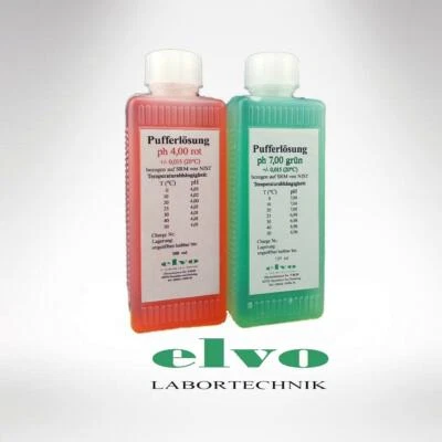 Pufferlösung / Eichlösung SET a` 100 ml pH4+pH7, Kalibrierlösung.
