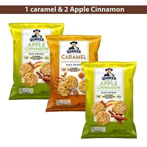 Quaker Caramel and Apple Cinnamon Flavored Rice Crisps Multiple Pack 0.91 oz. - Picture 1 of 34