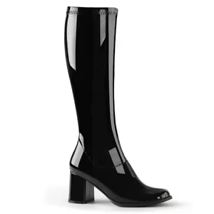 Botas elásticas GOGO-300 Funtasma para mujer botas góticas negras lacadas baratas - Imagen 1 de 1