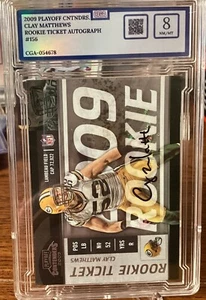 Clay Matthews 2009 Playoff Contenders Rookie RC Autograph CGA 8 NM/MT🔥 - Picture 1 of 2