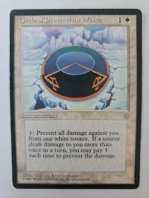 MTG Magic The Gathering Card Circle of Protection: White Enchantment Ice Age  - Image 1 of 2