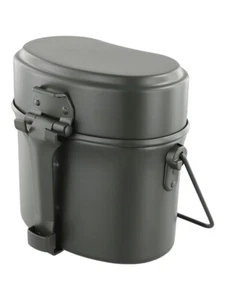 Compact Aluminum Camping Mess Kit Hiking Cookware Portable Army Cook Set - Picture 1 of 24
