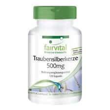 Traubensilberkerze Extrakt 500 mg - 120 Kapseln Black Cohosh | VEGAN | fairvital