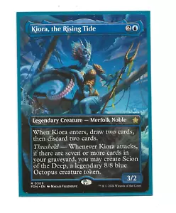 KIORA, THE RISING TIDE FOIL Extended Art Magic FOUNDATIONS English MTG NM - Bild 1 von 1