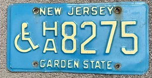 New Jersey Handicapped/Disabled License Plate # HA 8275 "Garden State" - Picture 1 of 6