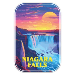 Adesivo decalcomania vinile paraurti auto Cascate del Niagara - Foto 1 di 6