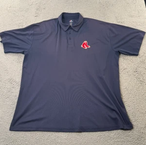 Boston Red Sox Men's Polo Shirt 3XL Blue Majestic MLB Logo Baseball - Picture 1 of 8