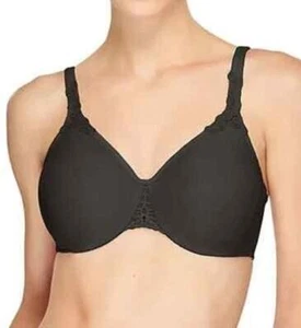 Reggiseno con ferretto Wacoal 85814 nero body scamosciato figura ultra completa senza cuciture nuovo con etichette taglia 34D - Foto 1 di 5