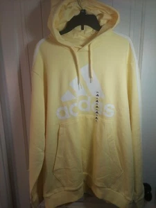 Men's Adidas Yellow Pullover Hoodie 2XL - Picture 1 of 13