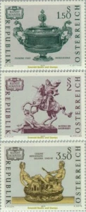 EBS Austria 1971 - Art Treasures (II) - Artist Metalwork - ANK 1385-1387 - MNH** - Picture 1 of 4