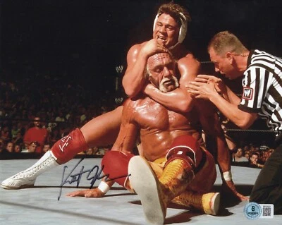 Foto de lucha libre firmada autografiada por Kurt Angle IT’S TRUE WWE 8x10 Beckett certificado de autenticidad BAS Foto 1 de 2