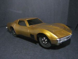 Used Working Vintage Eldon 1/32 Scale '68' Corvette Slot Car Bronze see pictures