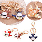 Creative small airplane model car keychain alloy bag hanging NEW