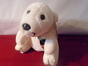 Vintage 1993 Coca Cola Polar Bear 7" Plush Holding Coke Bottle Holiday Christmas - Picture 1 of 6