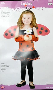 NWT girls size 24 months 2T ladybug Halloween costume with red tutu dress wings - Picture 1 of 5