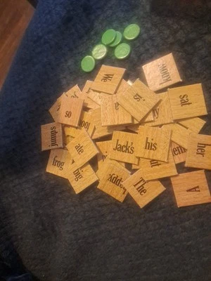 Scrabble Sentence Game For Juniors Word Tiles Replacement Pieces 1990 Pre-owned  - Image 1 of 4