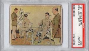 1941 Gum Inc Trading Card #37 Uncle Sam Airman Can You Take It  PSA 2 - Picture 1 of 2