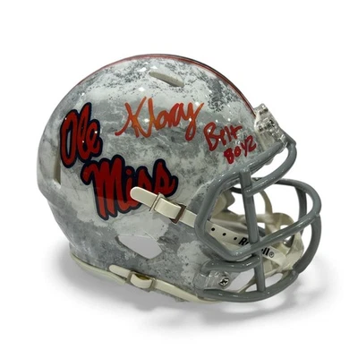 KEWAN LACY AUTOGRAPHED REALTREE CAMO OLE MISS SPEED MINI HELMET JSA BELT BOYZ - Image 1 of 4