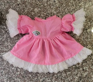 Bambola vintage anni 80 cavolo patch bambini rosa vestito a pois CPK con logo - Foto 1 di 4