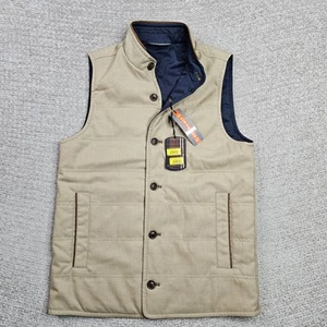 New Mens Hart Schaffner Marx Reversible Camel Autumnal Equinox Vest Size Small  - Picture 1 of 11