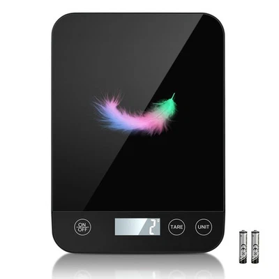 Digital Kitchen Scale, 22lb Capacity, Tempered Glass, Easy Tare Function, Lar... - Image 1 of 4