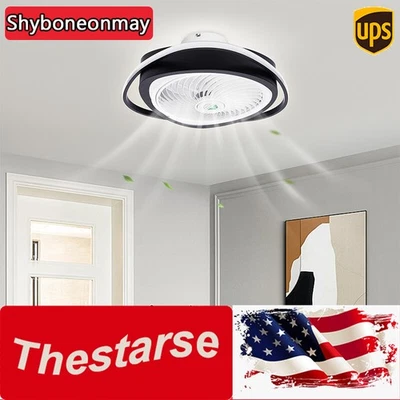 Modernos Ventiladores de Techo 20.5" Luz LED Ventilador Invisible Araña + Mando a Distancia 3 Colores Foto 1 de 4