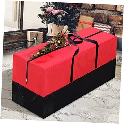 Christmas Tree Storage Bag, Fits Up 10 Ft Tall Artificial Fit for 10ft Red - Image 1 of 4