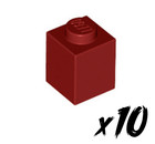 10x LEGO 3005 • 1x1 Stein • Brick • dunkelrot • dark red