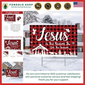 Letrero de 24 pulgadas de Navidad del Santo Belén Jesús es la razón del - Imagen 1 de 8