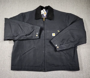 Carhartt Men's 3XL Tall Detroit Jacket Blanket Lined Black J001 - Picture 1 of 12